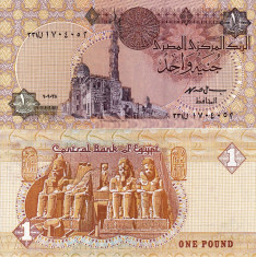EGIPT 1 pound - semnatura 19 AUNC/AUNC+!!! foto