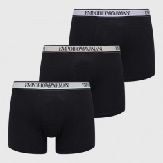 Emporio Armani Underwear boxeri 3-pack barbati, culoarea negru