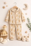 Pijama din doua piese bumbac, girafa confortabila - Bymurat (Marime