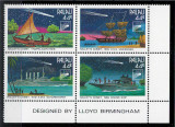 Palau 1985 Mi 97/100 block MNH - Cometa Halley, Nestampilat