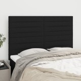 vidaXL Tăblii de pat, 4 buc, negru, 72x5x78/88 cm, textil
