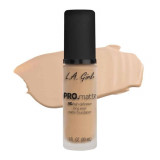 Fond de ten cu putere mare de acoperire și finish mat L.A.Girl PRO Matte Ultra Mat, 30ml - 716 Nude, L.A. Girl