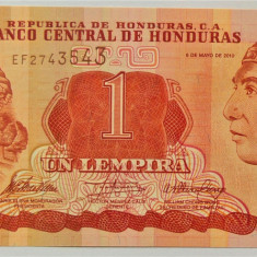 BANCNOTA EXOTICA 1 LEMPIRA - HONDURAS, anul 2010 *cod 754 = UNC