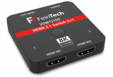 Comutator FeinTech VSW12100 Switch HDMI 2.1, 2 in 1, pentru Xbox PS5 - RESIGILAT