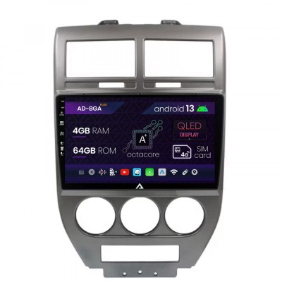 Navigatie Jeep Compass Patriot (2006-2010), Android 13, A-Octacore 4GB RAM + 64GB ROM, 9 Inch - AD-BGA9004+AD-BGRKIT295 foto