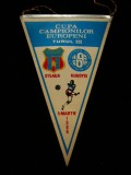 D9 - Fanion - fotbal - Steaua Bucuresti - Kuusysi - CCE - 5 martie 1986