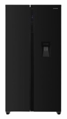 Side by side Heinner HSBS-H439NFBKWDE++, 436 L, No Frost, Dozator de apa, H 177 cm (Negru) foto