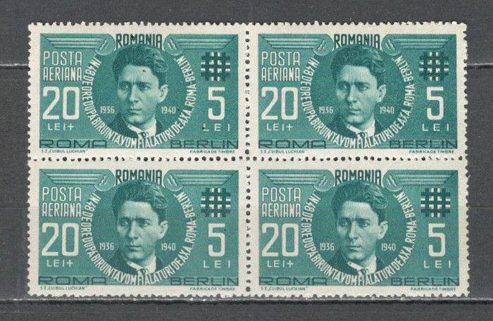 Romania.1940 Posta aeriana-C.Z.Codreanu bloc 4 ZR.83