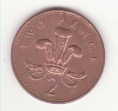 Marea Britanie 2 Pence 2000- Elizabeth II 4th portrait; magnetic