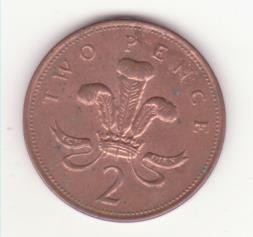 Marea Britanie 2 Pence 2000- Elizabeth II 4th portrait; magnetic foto