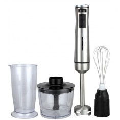 Mixer vertical Heinner HHB-DC1000SSBK , 1000 W, viteza variabila + turbo, tel, Tocator, Negru cu insertii inox
