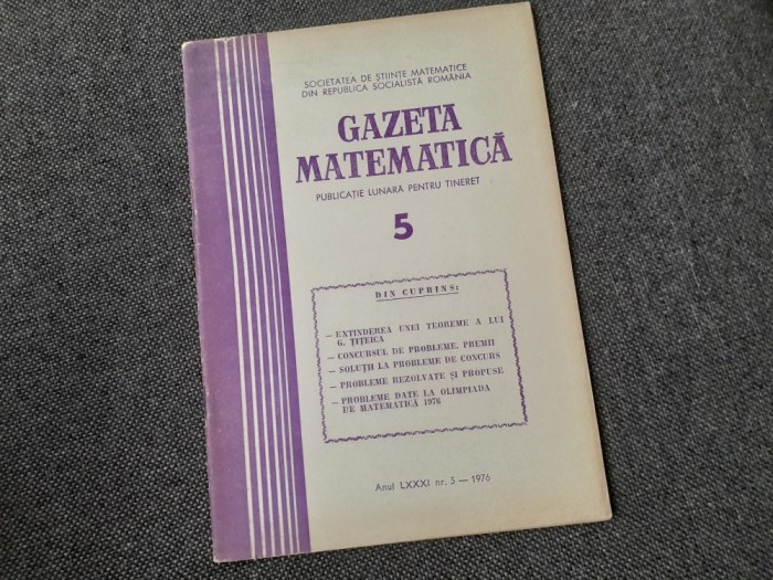 GAZETA MATEMATICA NR 5/1976
