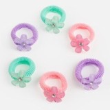 Elastice de păr frotte cu flori pentru copii, set 6 bucăți, multicolore, CMCLASS