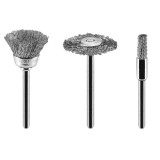 Set perii din sarma de otel pentru mini slefuitor, 3 piese Graphite