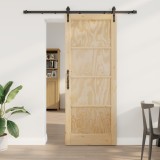 Ușă Glisantă vidaXL cu Set de Hardware 83x211 cm Lemn Masiv de Pin