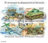 Timbre Togo 2019, Istorie, Razboi WW2, Ziua Z, Aniversari, Colita