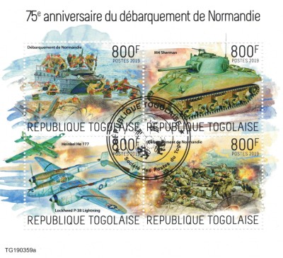 TOGO 2019 - Istorie, Razboi WW2, Ziua Z, aniversari / colita foto