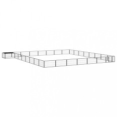 vidaXL Țarc c&acirc;ini 32 panouri negru 100x50 cm oțel vopsit electrostatic
