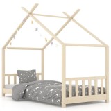 Cumpara ieftin Cadru de pat pentru copii, 70 x 140 cm, lemn masiv de pin
