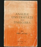 Cumpara ieftin ANALELE UNIVERSITĂȚII DIN TIMIȘOARA SERIA ȘTIINȚE SOCIALE VOL II FASC 1-2 - 1977
