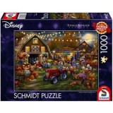 Puzzle 1000 piese, Disney, Mickey &amp;amp; Minnie la Festivalul dovlecilor, Schimdt