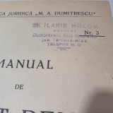 MANUAL DE DREPT PENAL- BIBLIOTECA JURIDICA,, M.A.DUMITRESCU&quot;-1926 S2.