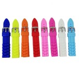 Cumpara ieftin Lot 8 Curele Ceas 18mm Silicon: Rosu, Orange, Galben, Albastru, Bleu, Alb, Magenta, Roz - Catarama Argintie