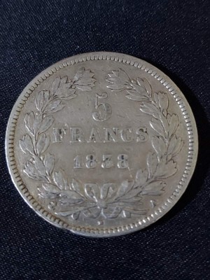 Franța 1838 A - 5 franci - monedă de argint #2 foto