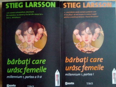 Stieg Larsson - Barbati care urasc femeile, 2 volume (editia 2010) foto