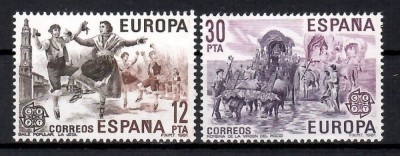 Spania 1981 - EUROPA - Folclor, MNH foto