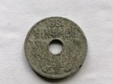 25 bani 1921 gaura 4 mm.