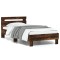 Gossi cadru de pat cu tablie stejar fumuriu 75x190 cm lemn prelucrat