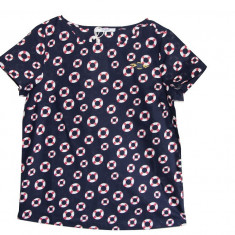 Bluza lejera cu model, bumbac Tom, Marine 38, dama