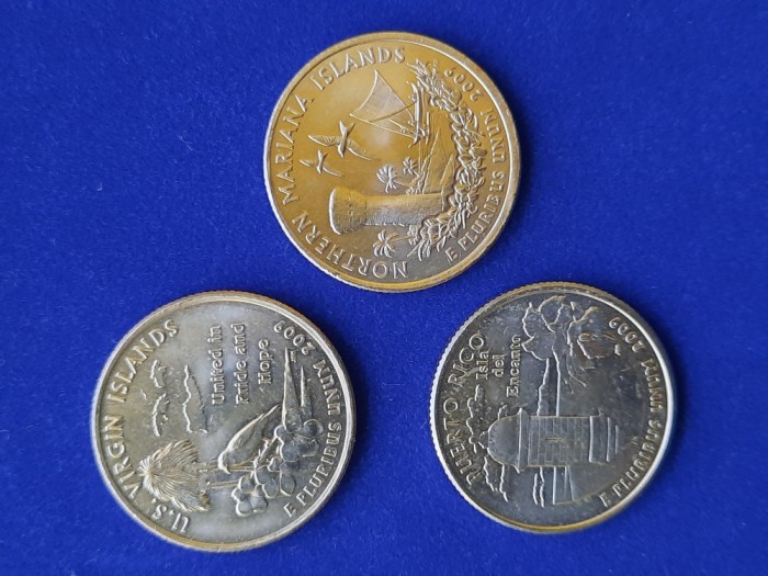 Lot 3 x 1/4 Dollar &quot;Washington Quarter&quot;, 2009, USA - B 5821