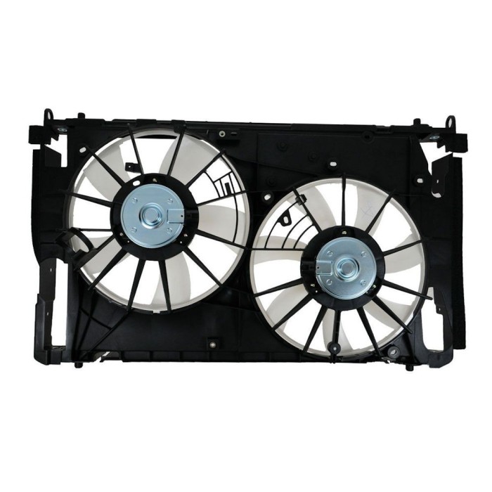 GMV radiator electroventilator Toyota Rav-4 (Xa30), 11.2005-2013, Motorizare 3, 5 V6 201kw Benzina, dimensiune 340/340mm; 2+2 pini, fara rezistormm,
