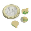 Magnet neodim disc cu autoadeziv &Oslash;10&amp;#215;0,6 mm, putere 310 g, N35
