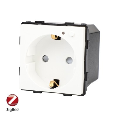 Modul Priza Inteligenta cu Protocol Zigbee si Monitorizare Consum, Fara Rama Din Sticla LUXION SmartElectro IntelligentHouse foto