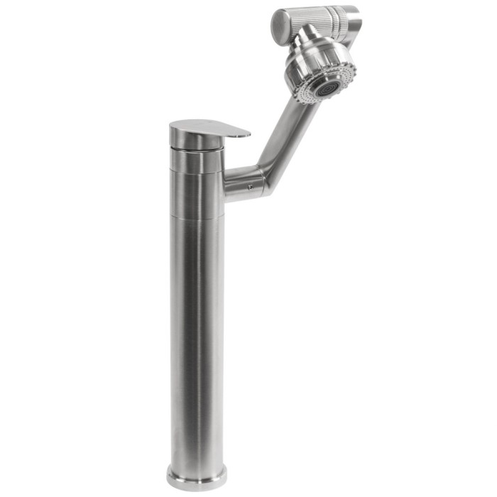 Baterie pentru baie Rea PACO Nickel Brush INOX High