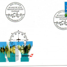 ELVETIA 1997, FDC, Aviatie