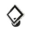Aplica LED TERRANO cu Cristale, Patrat, 24W, Lumina Rece/Calda/Neutra, Negru &amp; Inox ModernLight Concept, Alessandro DESIGN