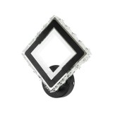 Aplica LED TERRANO cu Cristale, Patrat, 24W, Lumina Rece/Calda/Neutra, Negru &amp; Inox ModernLight Concept
