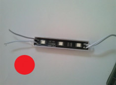 Modul 3 SMD 5050 12V fundal negru lumina rosie ManiaCars foto