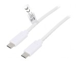 Cablu USB 3.2 USB-C Alb 1m 10Gbps 100W