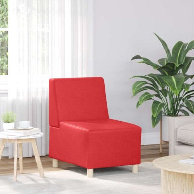 vidaXL Unitate Sofa Modulară Fără Brațe Roșu 55 x 74 x 82 cm foto