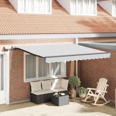vidaXL Copertină cu Manual Antracit 3,5 x 2,5 m Metal