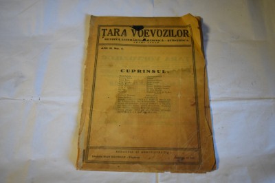 revista Tara Voevozilor Fagaras 1926 foto