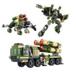 Set constructie 3 in 1 camion militar cu rachete 426 piese, Generic