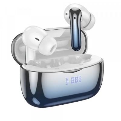 Handsfree Bluetooth HOCO EQ16, TWS, ANC, Albastru foto