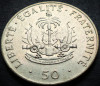 Moneda exotica 50 CENTIMES - HAITI, anul 1991 * cod 4946 B, America Centrala si de Sud