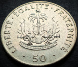 Moneda exotica 50 CENTIMES - HAITI, anul 1991 * cod 4946 B
